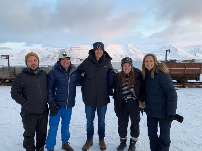 Fra venstre: Bendik Bryde (Piql), Rune Bjerkestrand (Piql), Nat Friedman (GitHub), Julia Metcalf (GitHub) og Katrine Loen Thomsen (Piql). Foto: Piql