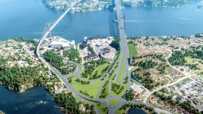 Totalt 500 avtaler om grunnerverv er inngått, og 26 hus må innløses før Vegvesenet kommer i gang med veiprosjektet. Illustrasjon:  Statens vegvesen