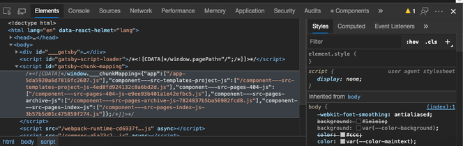 Utviklerverktøyene er identiske med de du finner i Chrome.