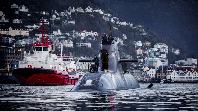 Tysk 212A i Bergen havn for snart fem år siden. Foto: Fotograf Morten Wanvik AS