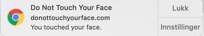 Innebygd varsel i nettleseren. Skjermbilde: Google Chrome/digi.no