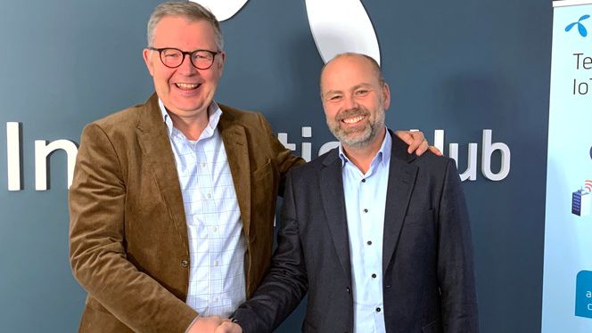 Verktøyet som Webstep utviklet i løpet av koronaperioden var et samarbeid med Telenor – her ved Ivar Sorknes (t.v.) – for Bærum kommune. Foto: Otto Backer Solberg
