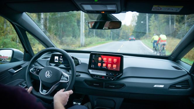 ID.3 har et behagelig førermiljø. Foto: Eirik Helland Urke