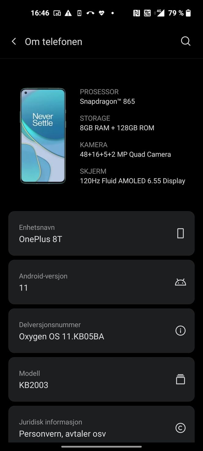 Android 11: Dette er den første telefonen utenom Googles egne som kommer med Android11 Foto undefined: Odd Richard Valmot