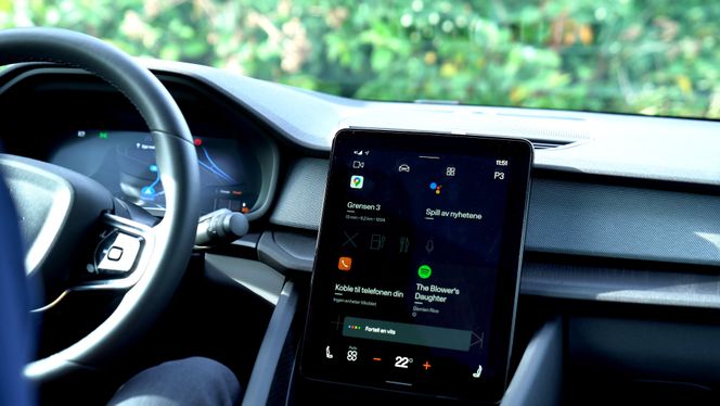 Polestar 2 var første bil ut med Googles Android Automotive. Bilde: Eirik Helland Urke