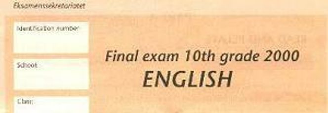 Engelskeksamen 2000.