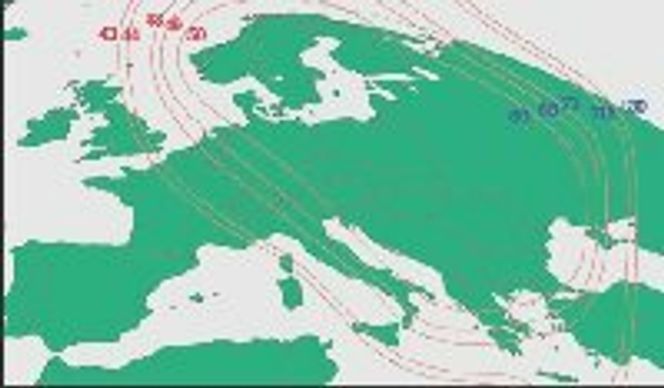 Dekningsområdet til Thor III-satellitten.
