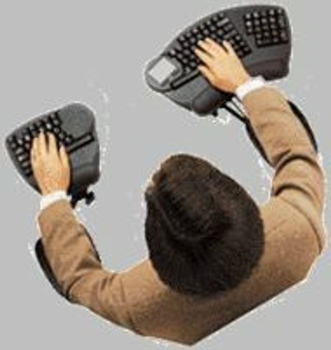 Stolmontert tastatur.