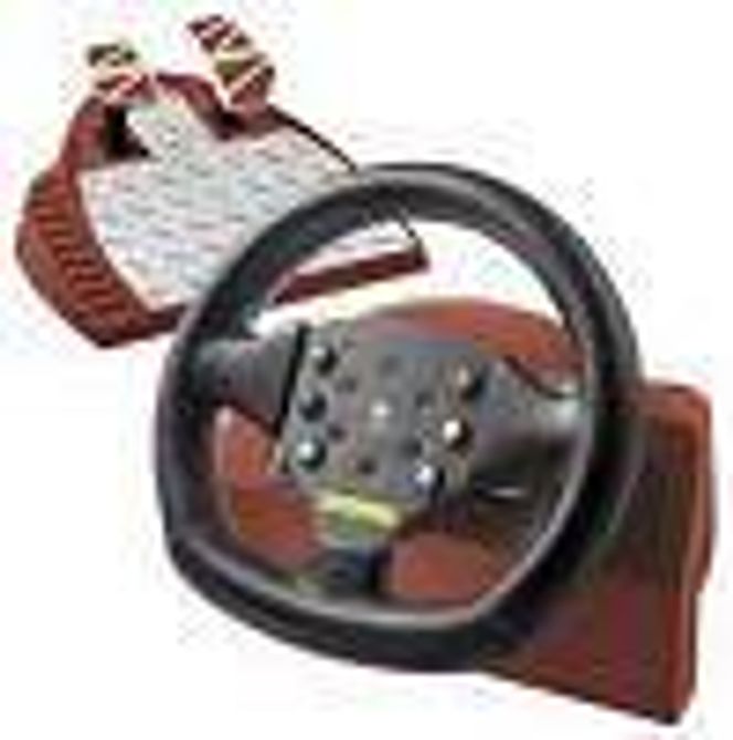 Formel 1-ratt med pedaler: Logitech MOMO Force.