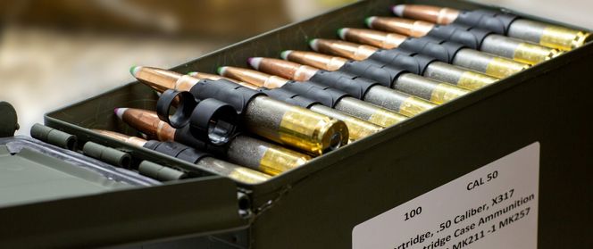 12,7 mm-ammunisjon med polymerhylser. Foto: MAC/Nammo