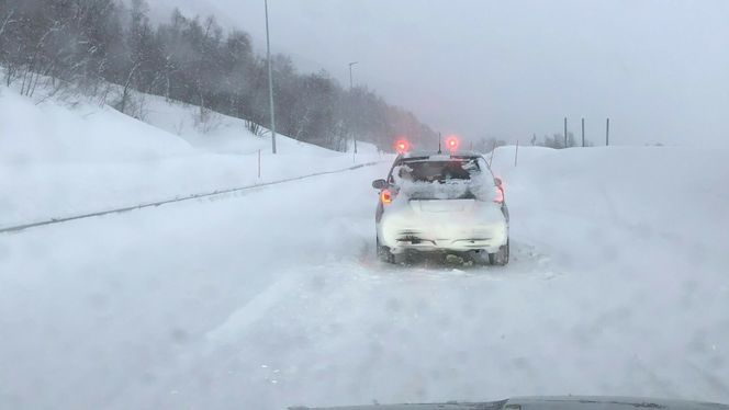 E6 over Kvænangsfjellet må ofte stenge vinterstid på grunn av krevende kjøreforhold. Foto:  Nye Veier
