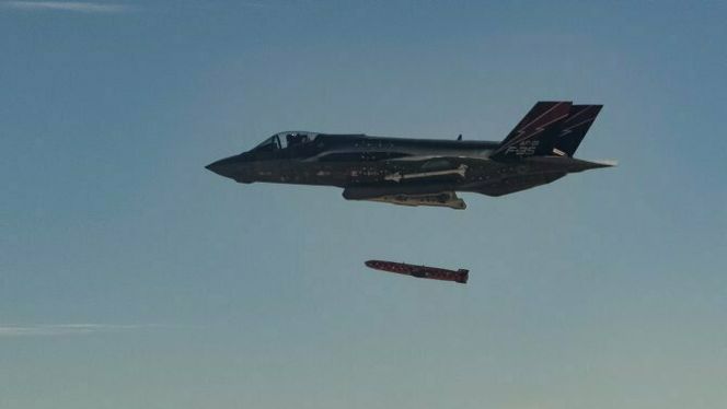 Første slipp av JSM fra F-35A ble gjennomført en gang i februar. Foto: FMA