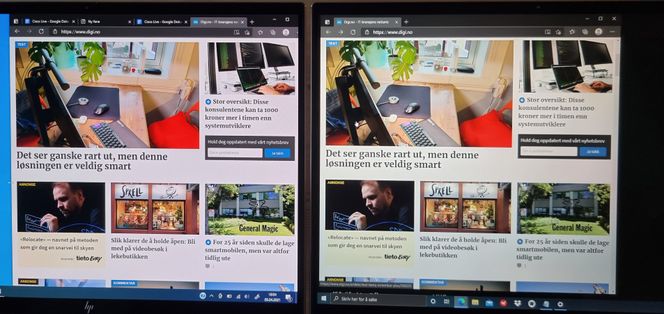 Bedre: Websider blir penere og se på med større fargeområde og teksten mye skarpere fordi oppløsningen er vesentlig høyere Foto: Odd Richard Valmot