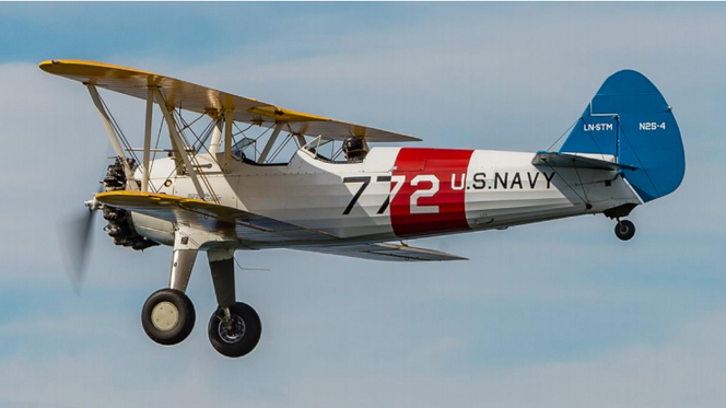 Boeing Stearman Model 75, LN-STM. Foto:  Statens havarikommisjon/Harald Hagen