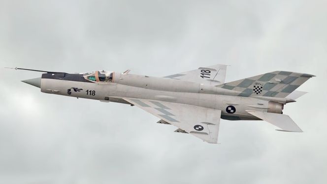 Kroatisk MiG-21BisD. Foto:  Wikimedia commons