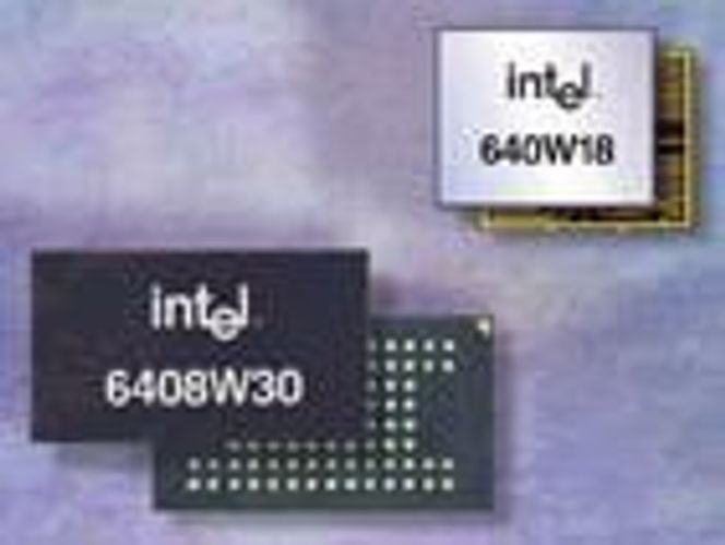 1,8 volt flashminne for mobiltelefoner, lansert 16. oktober 2000, er opptil fire ganger som rask som eksisterende løsninger. Foto: Intel