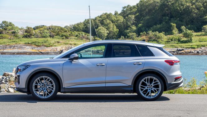 Audi Q4 E-Tron deler de fleste egenskaper med VW ID.4 og Skoda Enyaq. Foto: Marius Valle