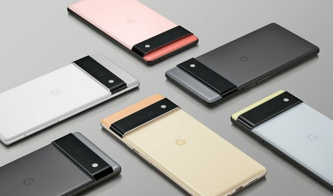 Varianter av Googles kommende Pixel 6-mobil. Foto: Google
