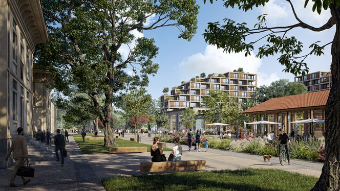 De fleste leilighetene kommer i nyoppførte komplekser. I noen av dem er det garantert rimelige leiepriser, for å gjøre området tilgjengelig for flest mulig. Foto:  Wolf Visualizing Architecture