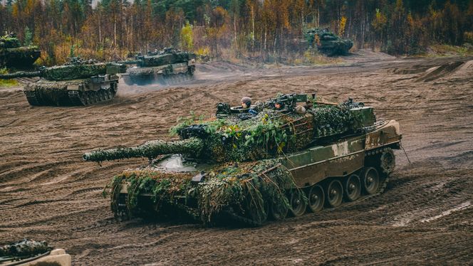 Leopard 2A4NO tilhørende Stridsvognseskadron 2 i Panserbatataljonen, Brigade Nord. Foto: Ole-Sverre Haugli / Forsvaret