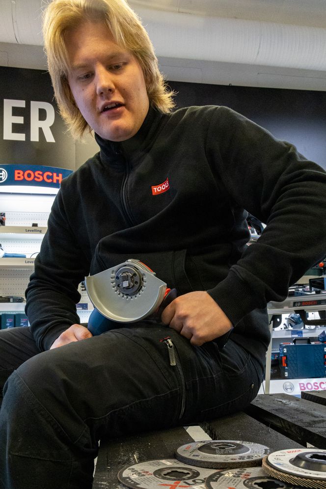 Bladbytte gjøres på under fem sekunder med Bosch X-LOCK. Foto: TUM Studio