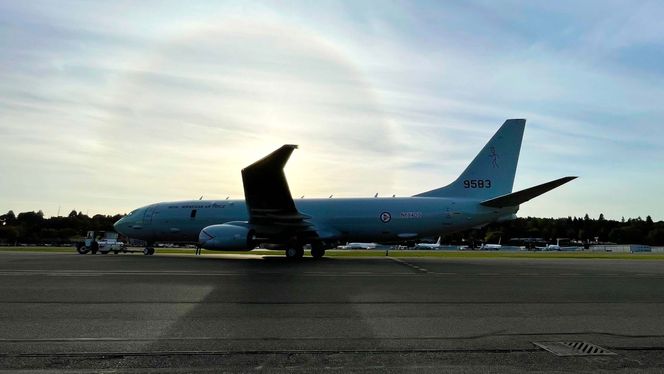 P-8A nummer to, 9583 «Viking», gjøres klar for jomfruferden 4. oktober. Om drøyt to måneder flyr det til Evenes. Foto: Boeing/FMA