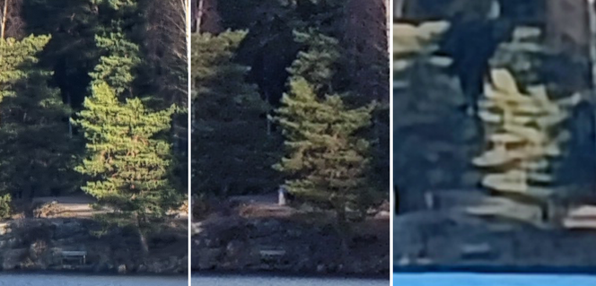 Det er stor forskjell på evnen til å zoome. Ingen slår Samsung (t.v.) som har 10X optisk zoom, men Motorolas 5X optisk zoom er temmelig bra. Det er ikke OnePlus, som interpolerer opp. Det blir sjelden bra. Men når det er sagt, ser ikke bildene så verst når de betraktes på mobilen, selv om de blir litt overbehandlet for å få nettopp denne effekten. Foto:  Odd Richard Valmot