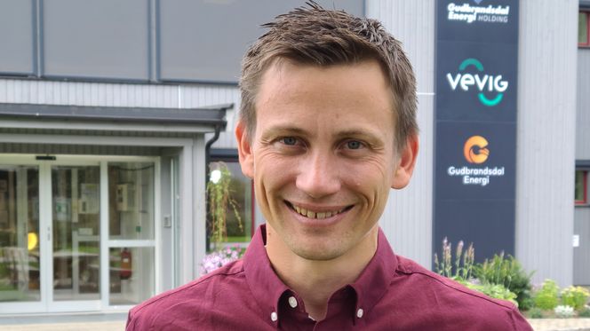 Marius Røed Sveipe, daglig leder i Gudbrandsdal Energi. Foto: Gudbrandsdal Energi