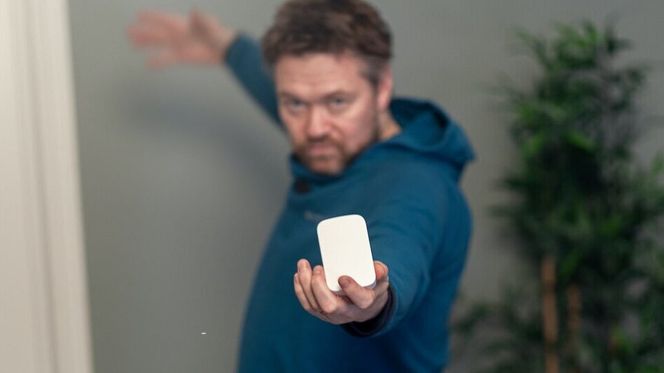 NTE selger Joar Harkestads oppfinnelse under navnet <em>Fjutt</em>. Foto: NTE