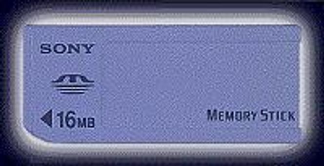 Sony Memory Stick med 16 megabyte lagringskapasitet. Foto: Sony