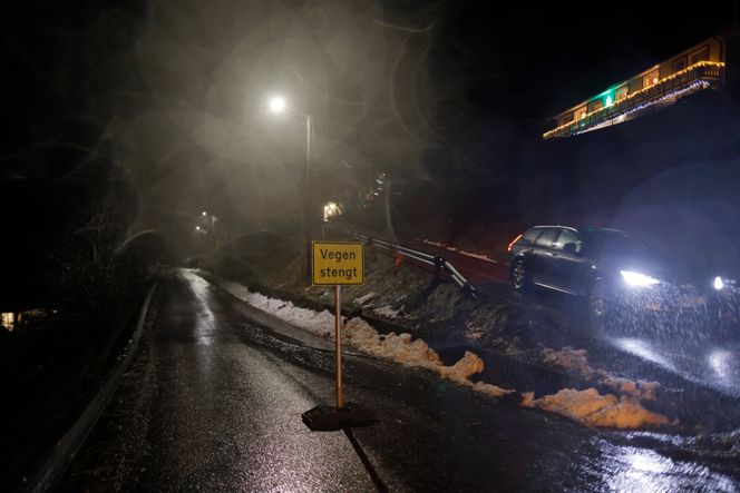 Ålesund 20220113. Flere boliger blir evakuert i Ørskog etter et jordras i Bjørndalen. Foto: Sve ... Foto: Svein Ove Ekornesvåg