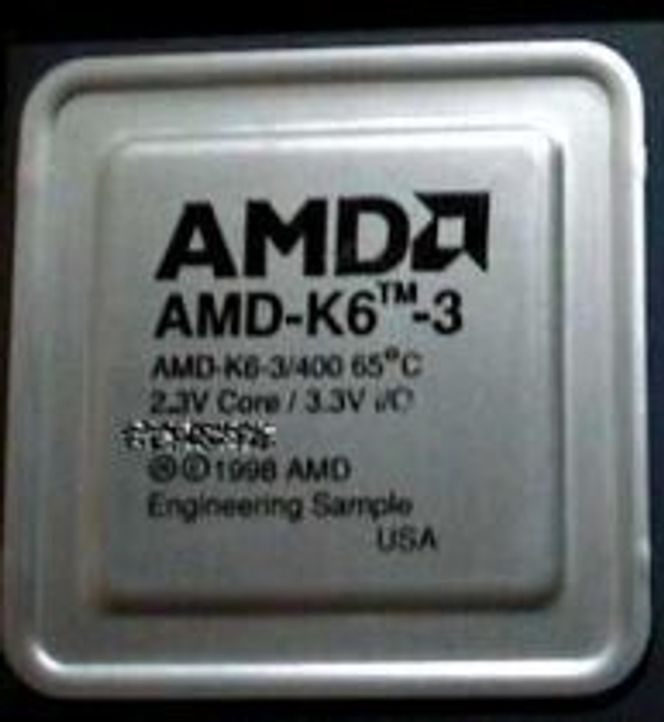 AMDs K6-3-prosessor før den endret navn til K6-III. Foto: AMD