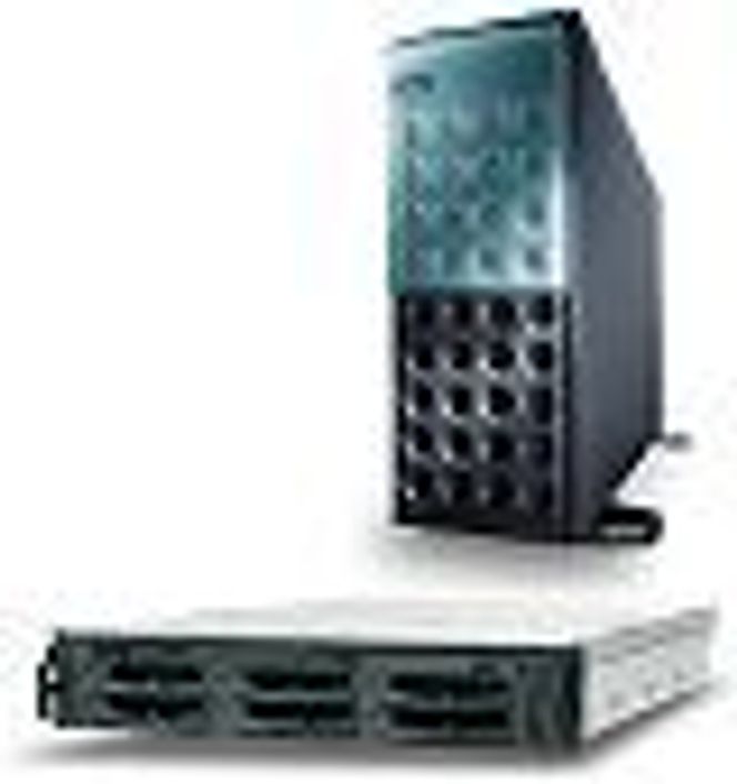 Fujitsu Siemens Primergy F250 og P250. Foto: Fujitsu Siemens Computers