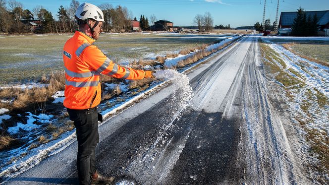 De sirkulære saltene kan gi 90 prosent reduksjon i karbondioksidutslipp sammenlignet med mer tradisjonelt produserte salter. Foto: Peab