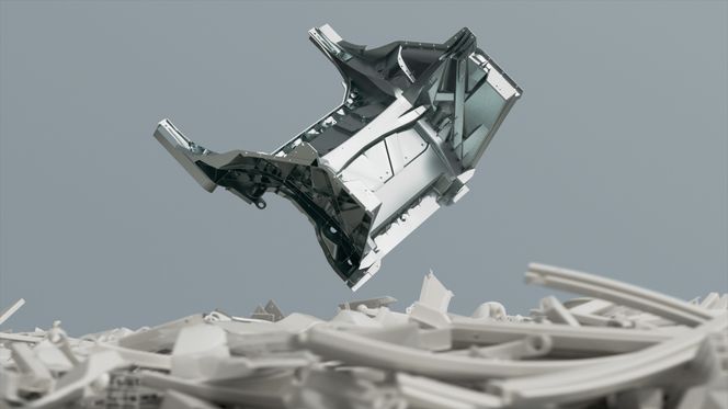 Ved å støpe bakre del av gulvet i ett stykke sparer Volvo 100 deler. Foto:  Volvo Cars