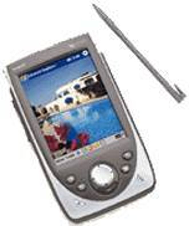HP Jornada 568 med Pocket PC 2002 og spesialpennen. Foto:  HP
