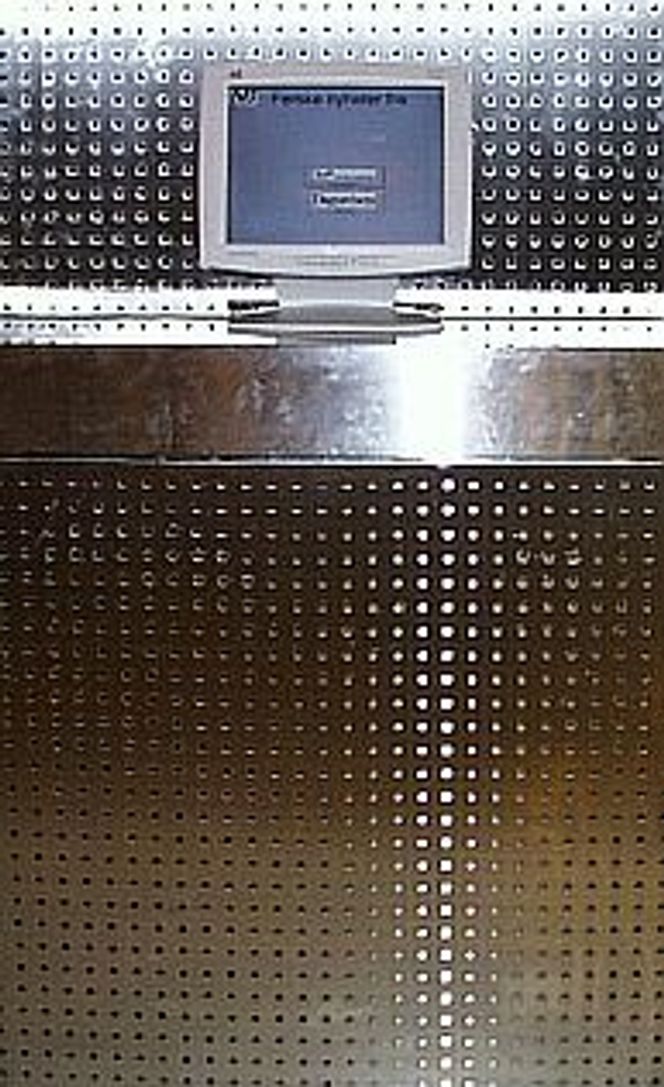 Prototype av Newsbox' elektroniske aviskiosk. Foto: Newsbox