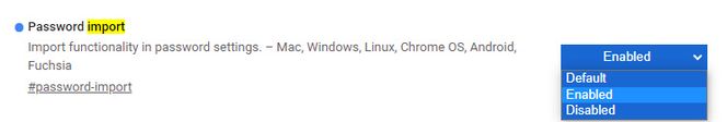 Slik skrur du på passordimportstøtten i Chrome, Opera og Vivaldi. Skjermbilde: Digi.no