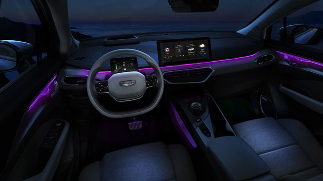 Bilen har 12,7 tommer berøringsskjerm. Foto:  Geely