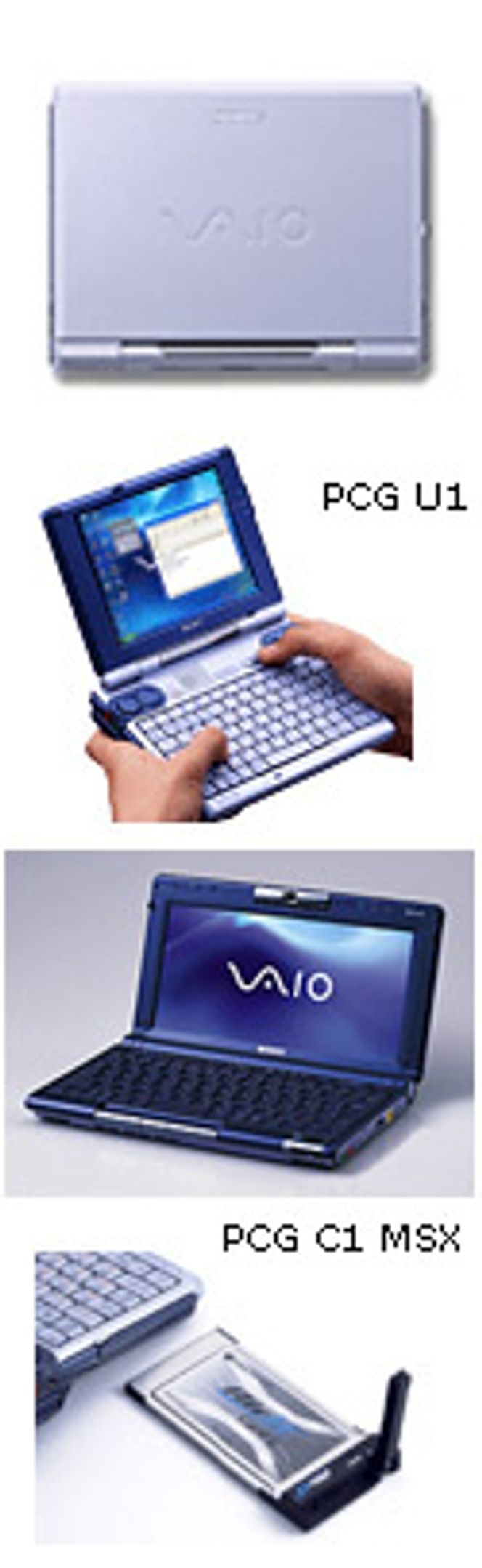 Sony Vaio PCG-U1 og PCG-C1MSX. Foto: Sony
