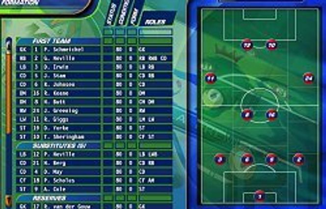 Lagoppstillingsmeny i F.A. Premier League Football Manager 99. Skjermbilde:  Digi.no