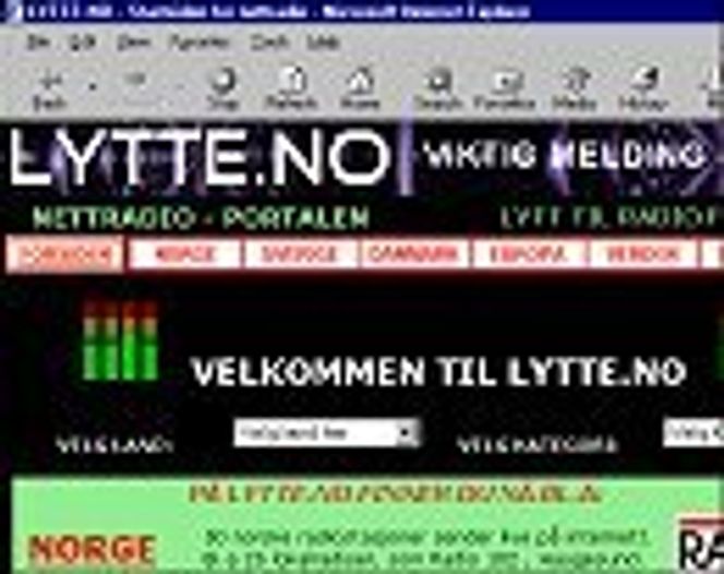 Nettstedet lytte.no. Skjermbilde:  Digi.no