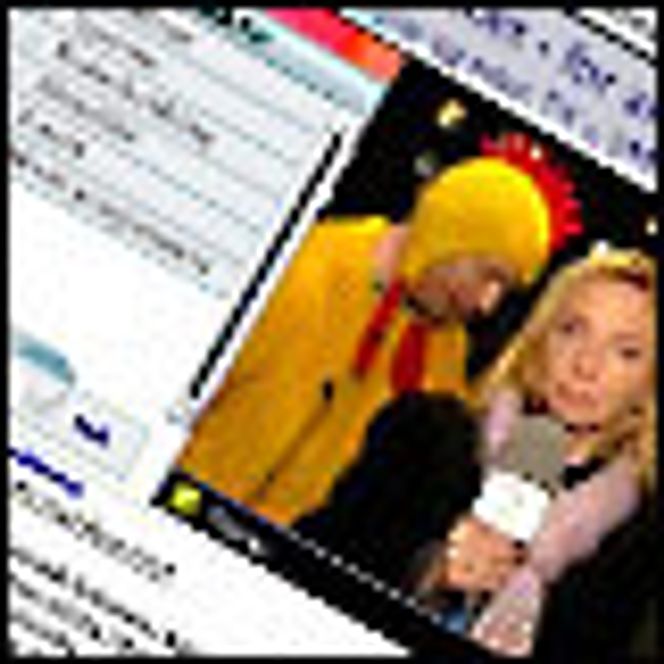Bård Tufte Johansens kylling-stunt. Faksimile: TV2 web-TV