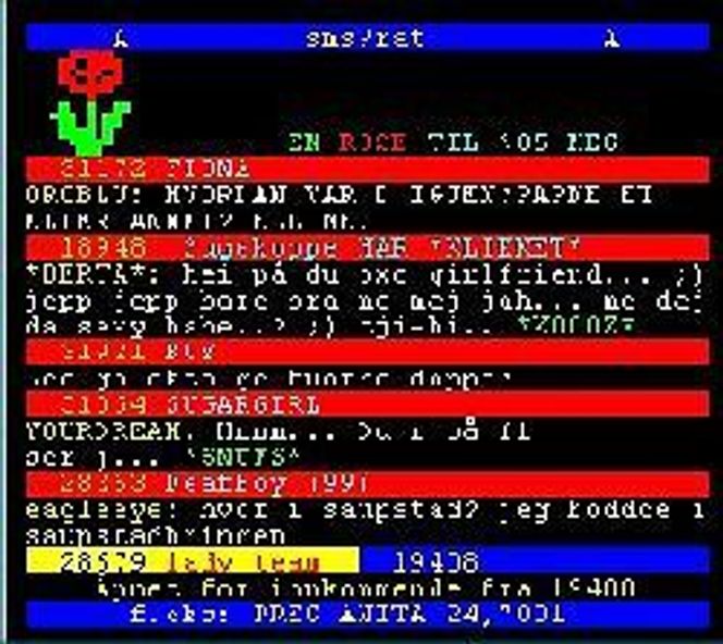 Chat i TV 2 tekst-TV. Foto: TV 2 tekst-TV