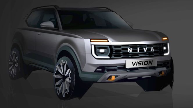 Konseptbilen Lada Niva Vision er bygget på en Renault-plattform. Europeisk bilindustri går en usikker fremtid i møte i Russland. Foto:  AvtoVaz