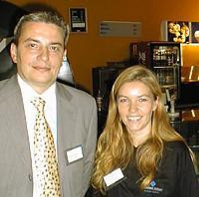 Charles Fraefel fra Viador og Kathrine Jürgensen fra CSN. Foto:  Eirik Rossen