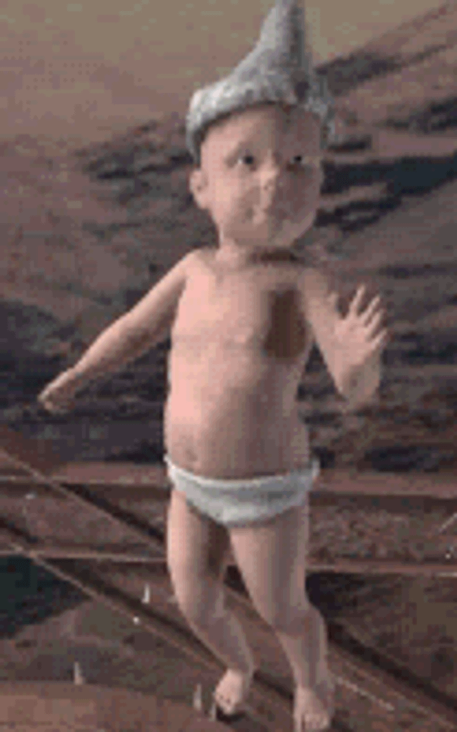 Den dansende babyen er en hyppig gjestestjerne hos Ally McBeal.