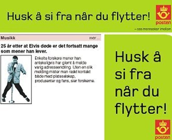 Omstridt annonse fra Posten. Faksimile: MSN.no