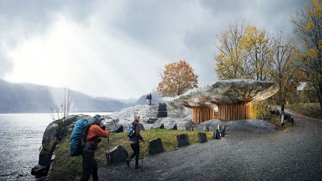 Servicebygget Tyrvefjøra ved Hardangerfjorden blir et servicebygg ingen har sett maken til, lover Nasjobale Turistveger.