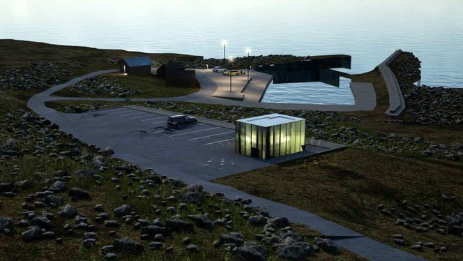 Skisse av Madland hamn slik den når bygges på Jæren.